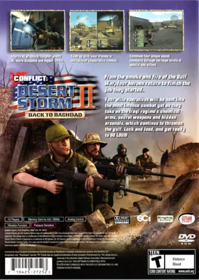 Conflict - Desert Storm II - Back to Baghdad box cover back